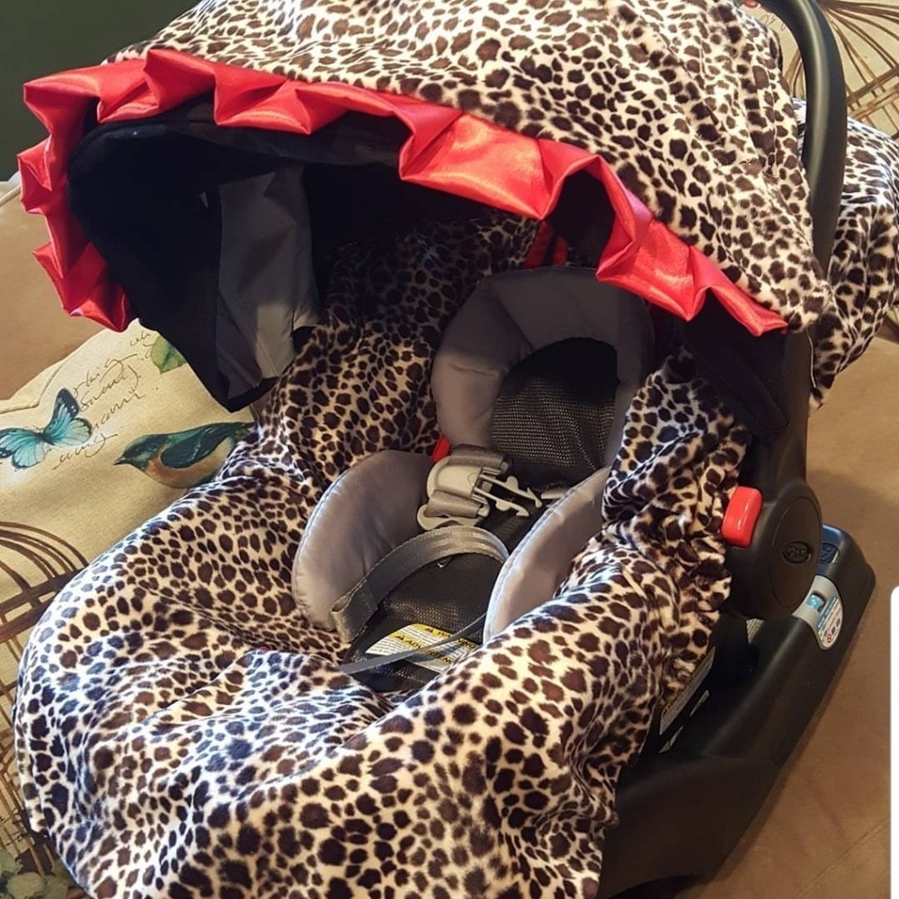 Baby girls crib set/curtains/car seat cover
